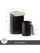 Karaca Hatır Köz Türk Kahve Makinesi Krem 5 Fincan Kapasiteli Bol Köpüklü thumbnail 8