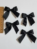 Pratikbox Fiyonk / Saten 2cm'lik / Hediyelik / Süsleme / Siyah Renk / 50 Adet thumbnail 3