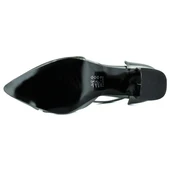 Erkan Saçmacı Aurora Platin Ayna Şeffaf Tasarım Sivri Burun Kalın Topuklu Klasik Ayakkabı thumbnail 6