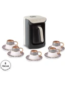 Karaca Hatır Köz Türk Kahve Makinesi Krem 5 Fincan Kapasiteli Bol Köpüklü thumbnail 4