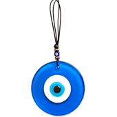 Deri İpli Nazar Boncuklu Tasarım Harikası Mavi Duvar Süsü thumbnail 2