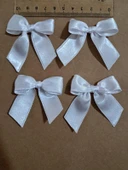 Pratikbox Fiyonk / Saten 2cm'lik / Hediyelik / Süsleme / Beyaz Renk / 50 Adet thumbnail 3