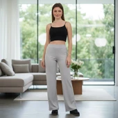 BİÇOMİ Yandan katlamalı pantolon Gri thumbnail 1