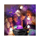 Starry Light Yıldızlı Atmosfer Işık Projektörü – Çok Renkli Gökyüzü Efekti, Ay ve Nebula Yansıtma, Uzaktan Kumandalı Ortam Gece Lambası thumbnail 5