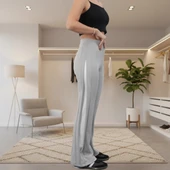 BİÇOMİ Yandan katlamalı pantolon Gri thumbnail 2