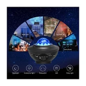 Starry Light Yıldızlı Atmosfer Işık Projektörü – Çok Renkli Gökyüzü Efekti, Ay ve Nebula Yansıtma, Uzaktan Kumandalı Ortam Gece Lambası thumbnail 3