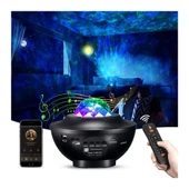 Starry Light Yıldızlı Atmosfer Işık Projektörü – Çok Renkli Gökyüzü Efekti, Ay ve Nebula Yansıtma, Uzaktan Kumandalı Ortam Gece Lambası thumbnail 5