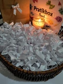 Pratikbox Mini Fiyonk / Saten 1cm'lik / Hediyelik / Süsleme / Beyaz Renk / 50 Adet thumbnail 1