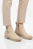 Ayakmod Bej Cilt Polarlı Kaymaz Taban Kadın Topuklu Bot 224581 Z thumbnail 1
