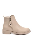 Ayakmod Bej Cilt Polarlı Kaymaz Taban Kadın Topuklu Bot 224581 Z thumbnail 2