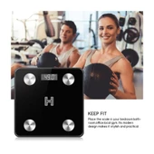 HZL Dijital Tartı, Yüksek Hassasiyetli Akıllı Elektronik Tartı, Vücut Ağırlığı Ölçer, Sağlık Takip ve Hedef Belirleme Özellikli Profesyonel Ev Tartısı thumbnail 3