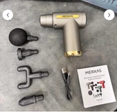 Merxas 720Lcd Profesyonel Masaj Tabancası Ekranlı Masaj Aleti 4 Başlıklı Kablosuz Masaj Tabancası thumbnail 3