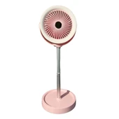 bigmate Pembe Masa Tipi Midi Fan – Taşınabilir Şarjlı Kademeli Hız ve Yükseklik Ayarı YS2298B thumbnail 1