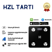 HZL Dijital Tartı, Yüksek Hassasiyetli Akıllı Elektronik Tartı, Vücut Ağırlığı Ölçer, Sağlık Takip ve Hedef Belirleme Özellikli Profesyonel Ev Tartısı thumbnail 1