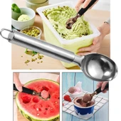 Krom Paslanmaz Çelik Dondurma Kaşığı Çelik Dondurma Alma Kaşığı thumbnail 2