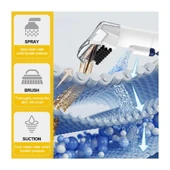 Portable Carpet Cleaner, Halı Koltuk Yıkama Makinesi, Güçlü Leke Çıkarıcı, Derinlemesine Temizlik ve Vakumlu Su Çekme Özellikli Profesyonel Temizlik Cihazı thumbnail 2