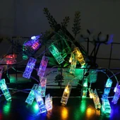 Greyder Gd972 Şerit Pilli Aydınlatma 2 Metre 10 Adet Rgb Mandal Led thumbnail 1