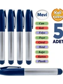 MARKER MAVİ SİLİNMEZ KOLİ KALEMİ 5 ADET thumbnail 1