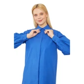 Oversize Balon Kol Poplin Gömlek thumbnail 10