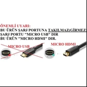Micro Hdmi To Hdmi Çevirici Mikro Dönüştürücü Adaptör Tv Kablosu Tablet/Laptop thumbnail 2
