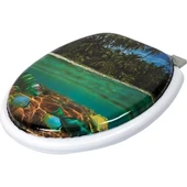 Lüks Yumuşak Süngerli Desenli Pufidik Klozet Kapağı Ekstra Kalın Süngerli thumbnail 6