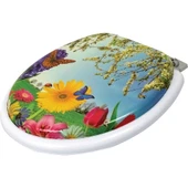 Lüks Yumuşak Süngerli Desenli Pufidik Klozet Kapağı Ekstra Kalın Süngerli thumbnail 1