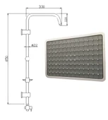 Domino Krom Yağmurlama Sistemli Tepe Duş Seti - Fonksiyonel Ve Şık Tasarım thumbnail 2