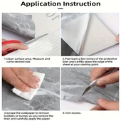 Mermer Desenli Mutfak Duvar Kağıdı Sticker - 5m X 60cm: Su Ve Yağa Dayanıklı, Yüksek Sıcaklık Esnekliğine Sahip Tezgah, Dolap, Ocak Yenileme Folyosu T10 thumbnail 6