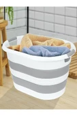 GenelTedarik Beyaz Krem Katlanır Çamaşır Sepeti thumbnail 2