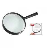 -plastik Siyah Yuvarlak Kolu 100mm Dia Büyüteç 5x Büyüteç thumbnail 1