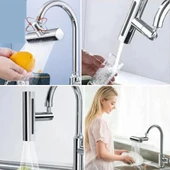 3 Farklı Modlu Çok Amaçlı Musluk Adaptörü Evrensel Musluk Başlığı Şelale Musluk thumbnail 4