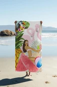 Dijital Baskı Plaj Deniz Havlusu Tropical Desenli Peştamal HVL0168 RENKLİ 80 X 160 thumbnail 1