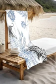 Dijital Baskı Plaj Deniz Havlusu Leopar Desenli Peştamal HVL0214 RENKLİ 80 X 160 thumbnail 3