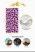 Dijital Baskı Plaj Deniz Havlusu Leoparlı Desen Peştamal HVL0014 RENKLİ 80 X 160 thumbnail 4