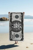 Dijital Baskı Plaj Deniz Havlusu Rick Figürlü Dolar Peştamal HVL0104 RENKLİ 80 X 160 thumbnail 1