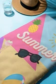 Dijital Baskı Plaj Deniz Havlusu Summer Desenli Peştamal HVL0171 RENKLİ 80 X 160 thumbnail 2