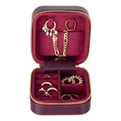 Kate Deri Mücevher Kutusu Orta Boy-BORDO thumbnail 2