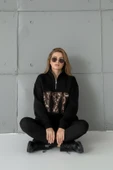 Yarım Fermuarlı Oversize "NYC" Baskılı Sweat thumbnail 6