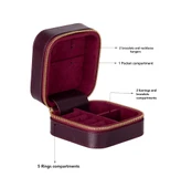 Kate Deri Mücevher Kutusu Orta Boy-BORDO thumbnail 7