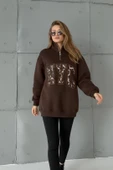 Yarım Fermuarlı Oversize "NYC" Baskılı Sweat thumbnail 2