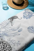 Dijital Baskı Plaj Deniz Havlusu Leopar Desenli Peştamal HVL0214 RENKLİ 80 X 160 thumbnail 2