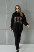 Yarım Fermuarlı Oversize "NYC" Baskılı Sweat thumbnail 8