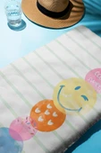 Dijital Baskı Plaj Deniz Havlusu Emoji Desenli Peştamal HVL0202 RENKLİ 80 X 160 thumbnail 2