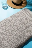 Dijital Baskı Plaj Deniz Havlusu Leoparlı Desen Peştamal HVL0112 RENKLİ 80 X 160 thumbnail 2