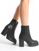 Feles Kalın Topuklu Oval Burun Kadın Bot thumbnail 4