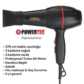 Powertec Tr-801 Profesyonel Saç Kurutma & Fön Makinesi thumbnail 1