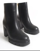 Feles Kalın Topuklu Oval Burun Kadın Bot thumbnail 3