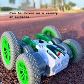 Atomizing Style Uzaktan Kumandalı Akrobatik Araba Yeşil - Işıklı Buharlı Araba - Akrobasi Arabası thumbnail 6