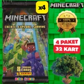 Orijinal Minecraft Treadin Card (4 Paket) - Minecraft Oyun Kartları - Minecraft Koleksiyonluk Kartı Minecraft Kart thumbnail 1