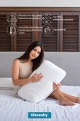 Viscoshy Solteria Çift Yüzey Farklı Sertlikte Ortopedik Visko, Lüks, Visco Yastık thumbnail 7